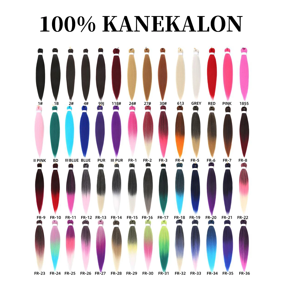 Free Sample Extensions Kanekaion for African Hair yaki Ombre Braids Easy Braid Pre Stretched Synthetic Braiding Hair