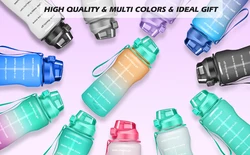 High Quality Half Gallon Insulated Drinking Plastic Ombre Pink Outdoor Sports Water Bottles
