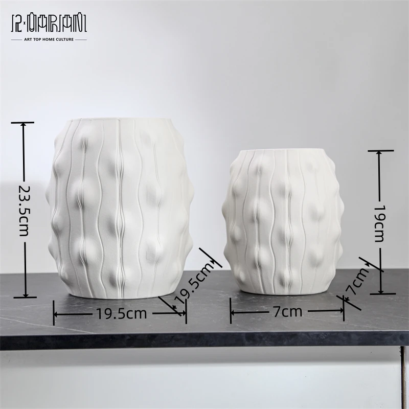 ChaoZhou Wholesale Minimalism Decoration Nordic Beautiful Ceramic Round Vases For Interior Living Room