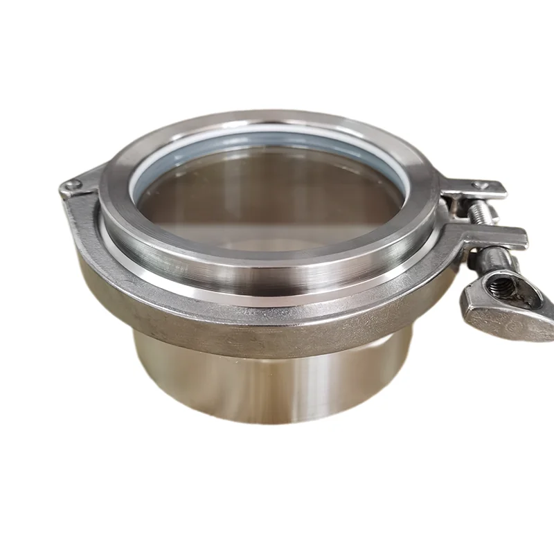 Widely Used Superior Quality Sanitary 316L quick-release pipe sight glass tri-clamp tempered tank view union sight glass