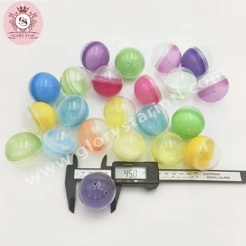 High Quality Eco-friendly PP material Colorful Candy 45mm Round Shape Gashapon Empty Ball for Vending Machine capsule ball