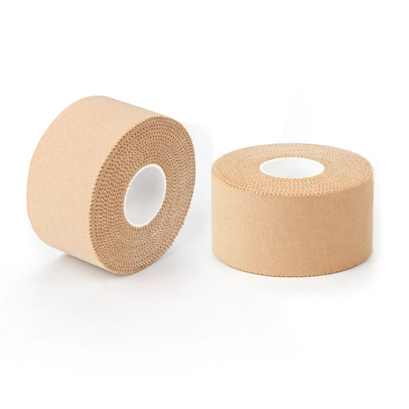 Cotton 3.8cmx13.7m Logo Printing Available White Athletic Muscle Tape Finger Tape Elastic Sports Tape