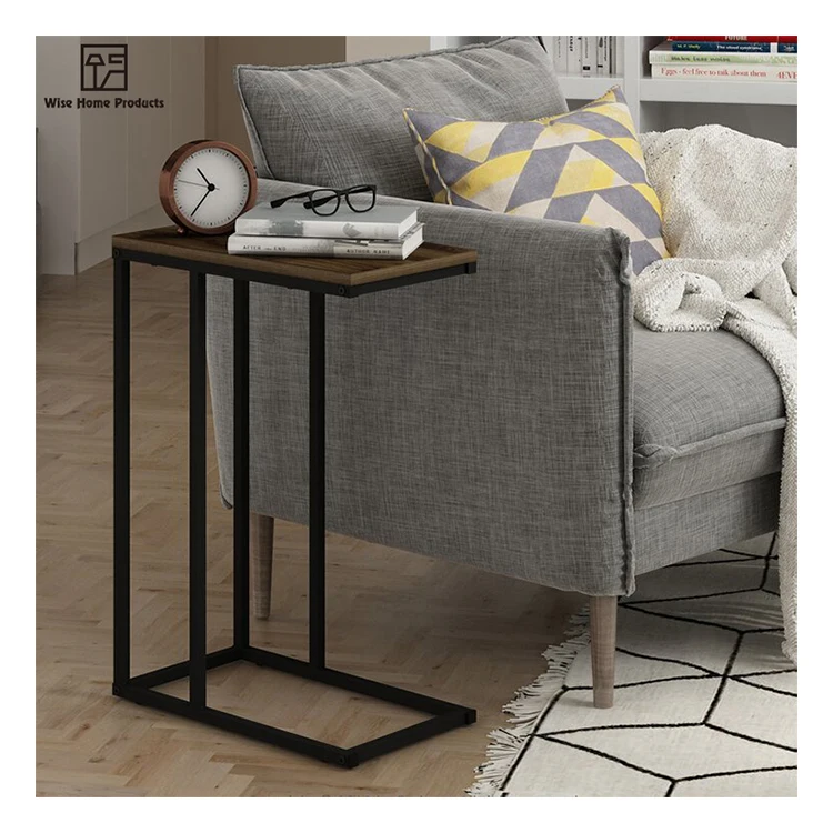 Portable Laptop C Shaped End Side Table