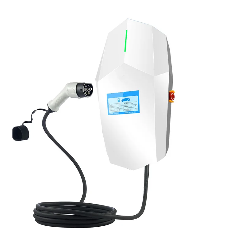Ev charger ocpp 1.6 type 2 charger 5m cable 7kw ev charger single phase electric car charging station