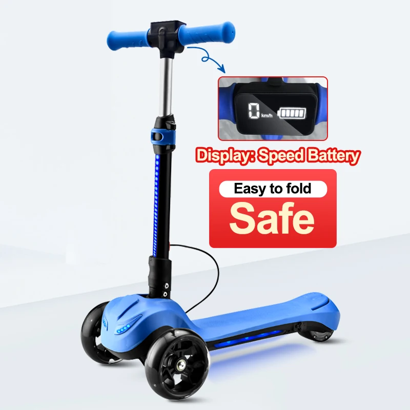 Electric Scooter 3-12 Years Outdoor Child Toys Scooter with Big Three Wheels Pedal Alloy Kick Scooter for Kids