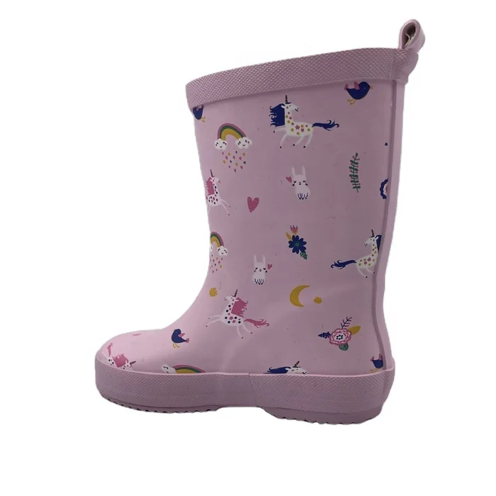 Baby Girl Pink Cute Rain Boot Wellington Boot Kid Brand Rain Boots Waterproof