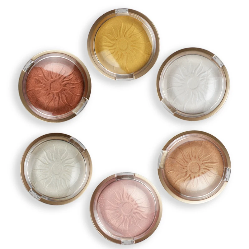 6 Colors Highlighter Powder Glitter Palette Makeup Glow Face Contour Shimmer Illuminator Highlight Cosmetics Wholesale