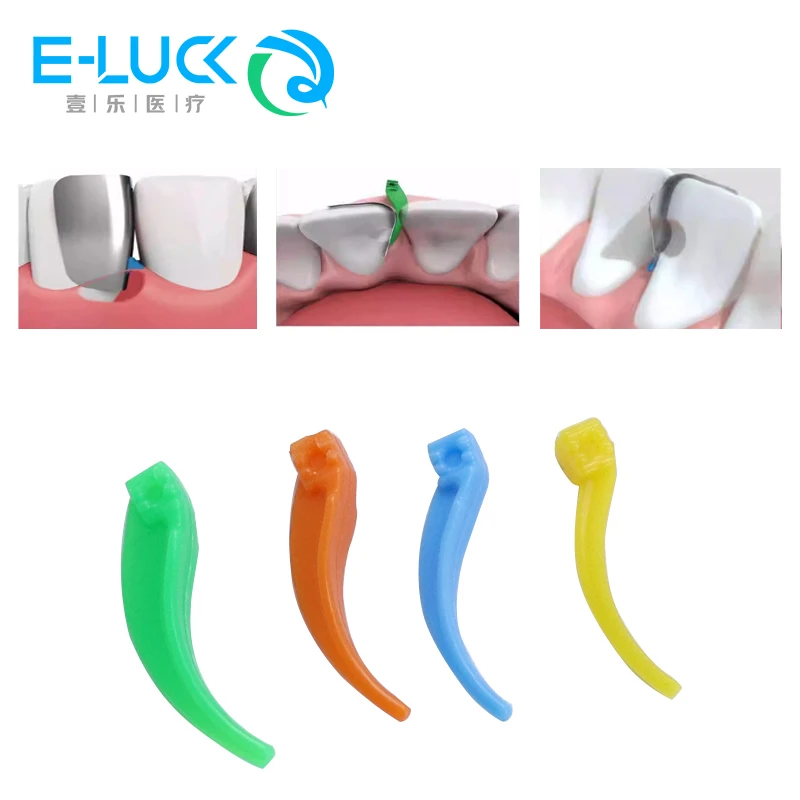 Hot Selling Colorful Dental Wedge Filling Auxiliary Tool  SS Matrix Band and Plastic Wedges Kit