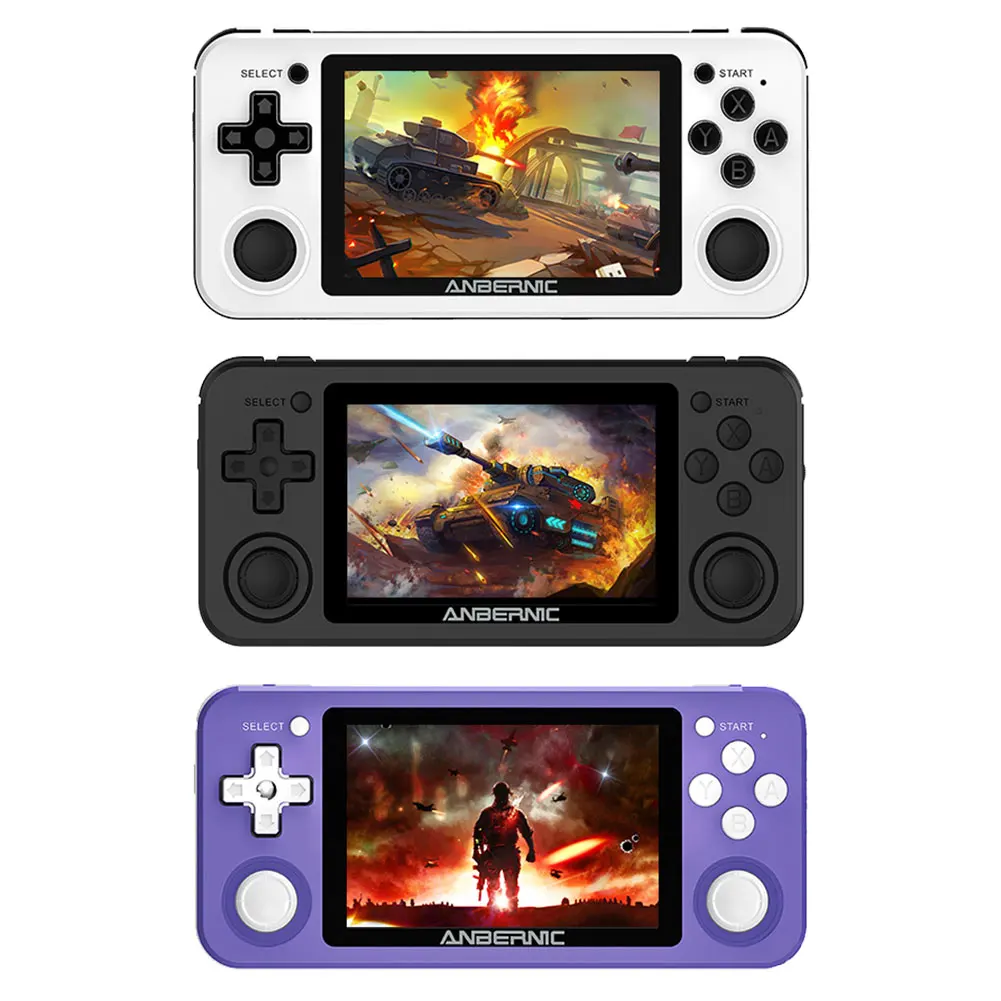 64GB RG351P Vibration Handheld Gaming Console Support GB GBC NDS PSP PS1 3.5 inch Screen Retro Game Player with TF Card Spec