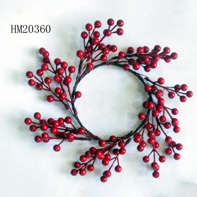 Christmas 2022  decoration customized artificial garland swag with red berries and snow effect