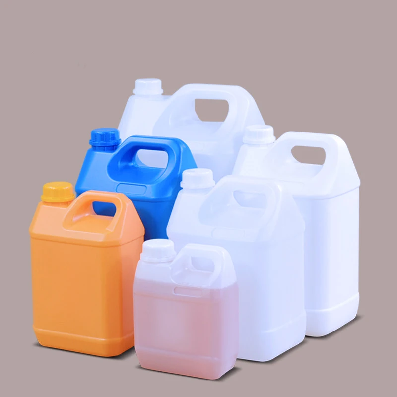 HDPE Plastic Black Square Bottle F-style Jug, 2500ML