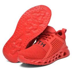 New style fly-woven mesh breathable labor protection site anti-smashing anti-piercing safe and light working mens shoes