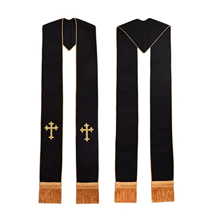 72 inch Stole Wholesale Oem Religion Custom Graduation Logo Print Or Embroidery Honor Sash Clergy Stoles