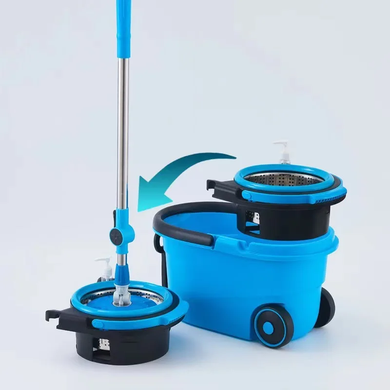 Wholesales Spin Mops for Floor Cleaning With Reusable Microfiber Mop Heads and Bucket Wringer Set