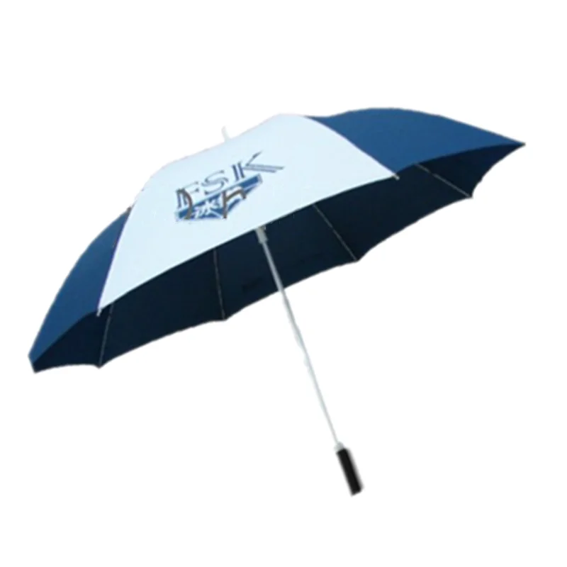 23 inches Cheap Windproof Blue and White Custom Logo Promotional Design Printing Straight Advertising Umbrella