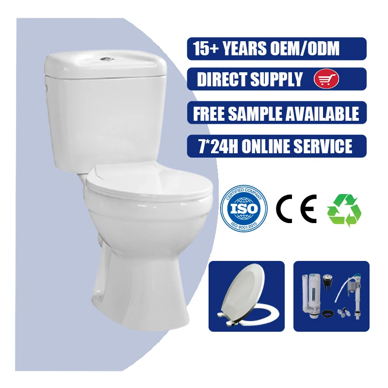 Fohome Bathroom Water Closet Twyford Wc Toilet Washdown P Trap Close Couple Toilet
