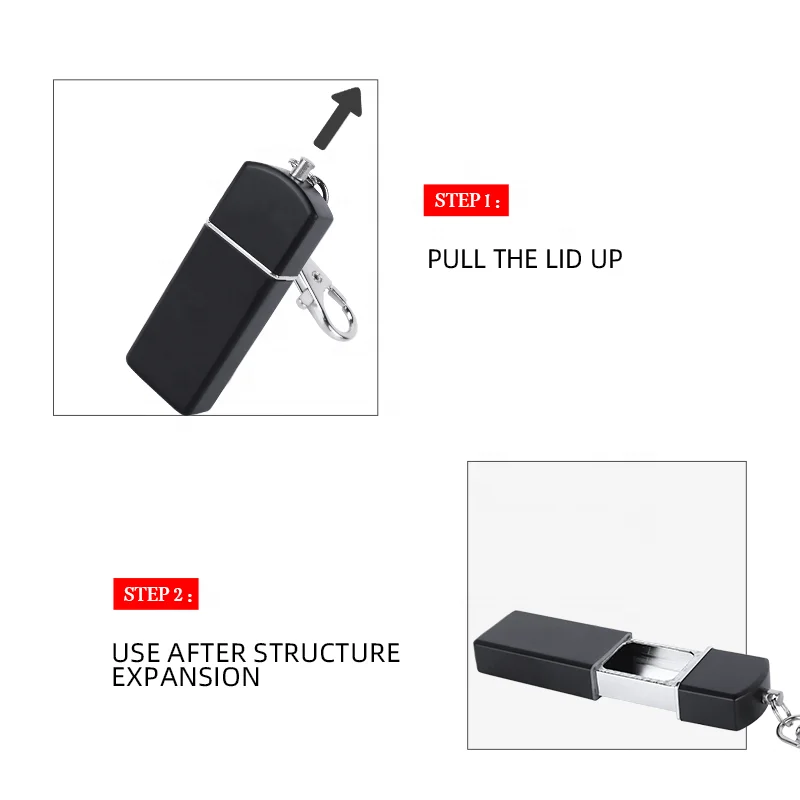 Creative Portable Abs Sealed Ashtray Outdoor Travel Environmental Protection Material Mini Smoke Accessories Customization