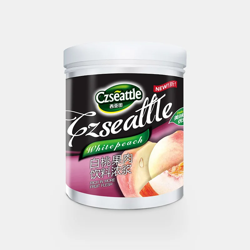 Czseattle белый персик фруктовый джем напиток и концентрированный мякоть для фруктового чая магазин