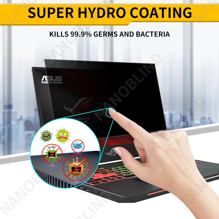 NANOBLIND, 14 дюймов, защищающий экран, Антибликовая Защитная пленка для ЖК-экрана с синим светом, защита от шпионского экрана на 360 градусов