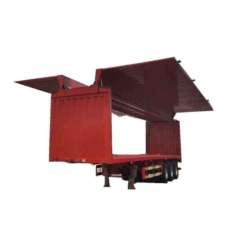 Luxing Truck Trailer Semi Dry Van Food Shipping Container Transport Van Type /Box Semi Trailer