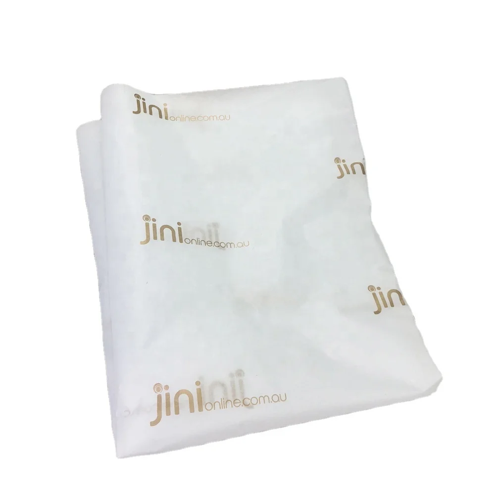 White Translucent Biodegradable Custom Handbag Zipper Metals Wrapping Tissue Paper
