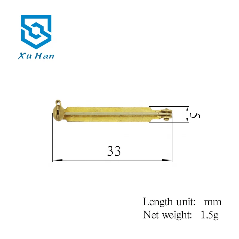 High quality brass rotary lock safety pin for Badge