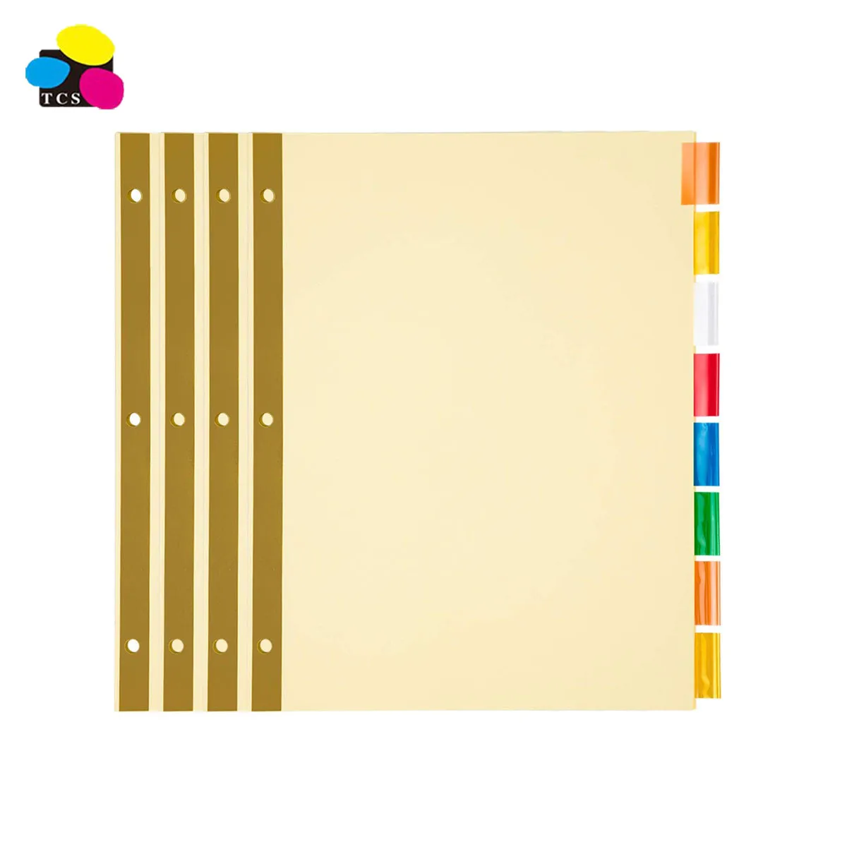 Traditional Printable Table of Contents and Index Dividers with numbered tab printing
