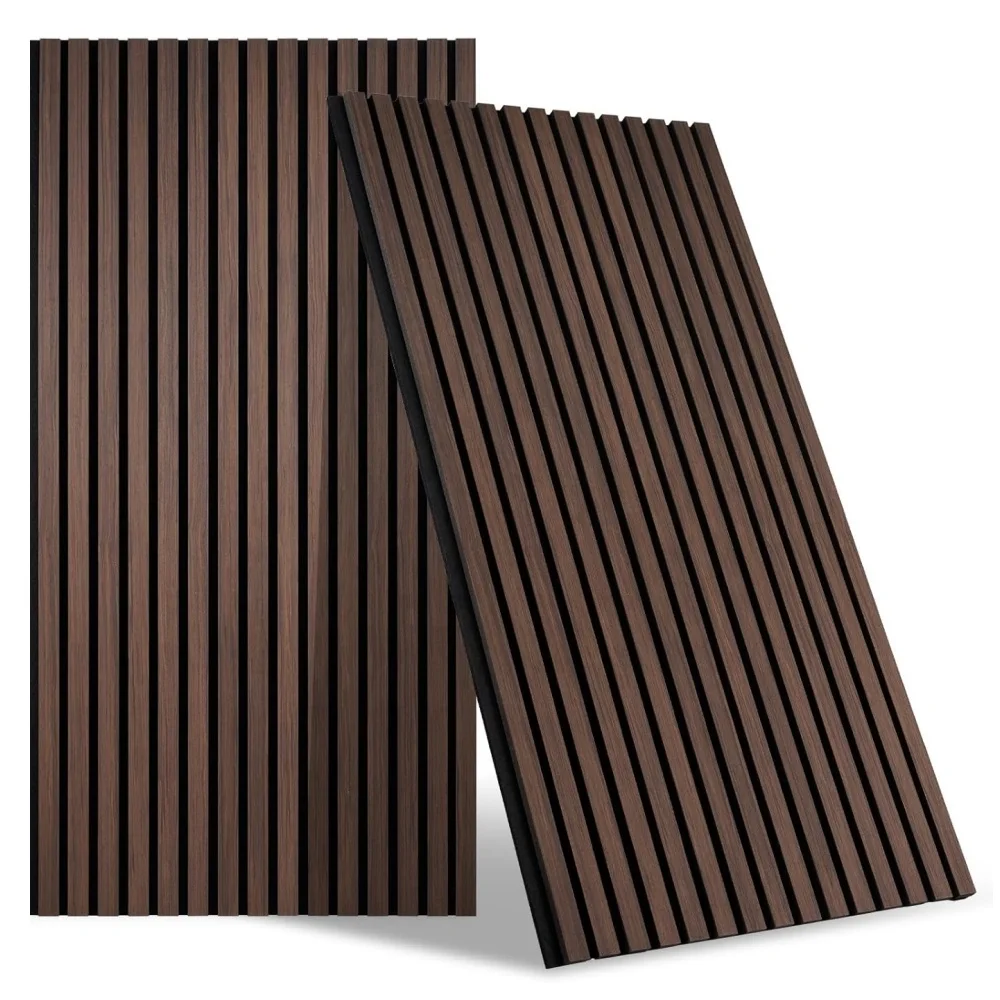 Modern Interior Design 3 D Wood Slat Acoustic Panels Akupanel Wood Acoustic Wall Panels PET Acoustic Panel for Home and Office