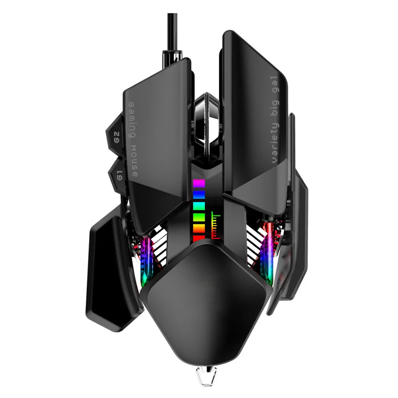 Горячая Распродажа M8 4000DPI Проводная игровая мышь 7 клавиш RGB эргономичная