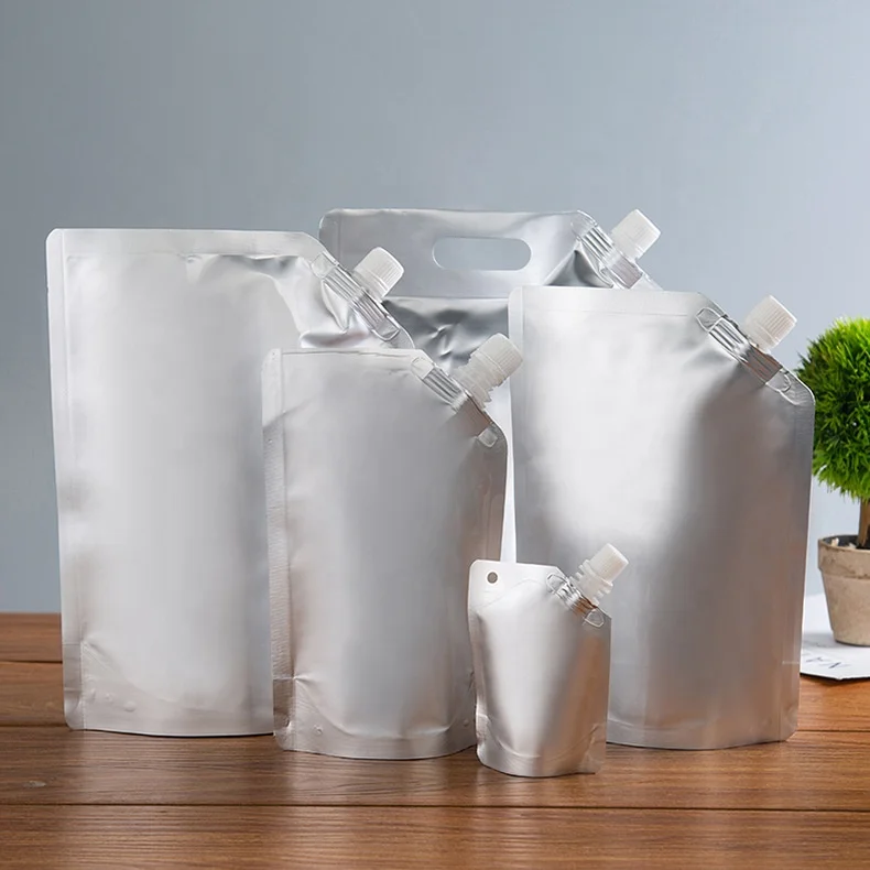 Custom Drinks Juice Water Pouch Stand Up Pouch Spout Pouch Bags For  Laundry Detergent /Soap Packaging