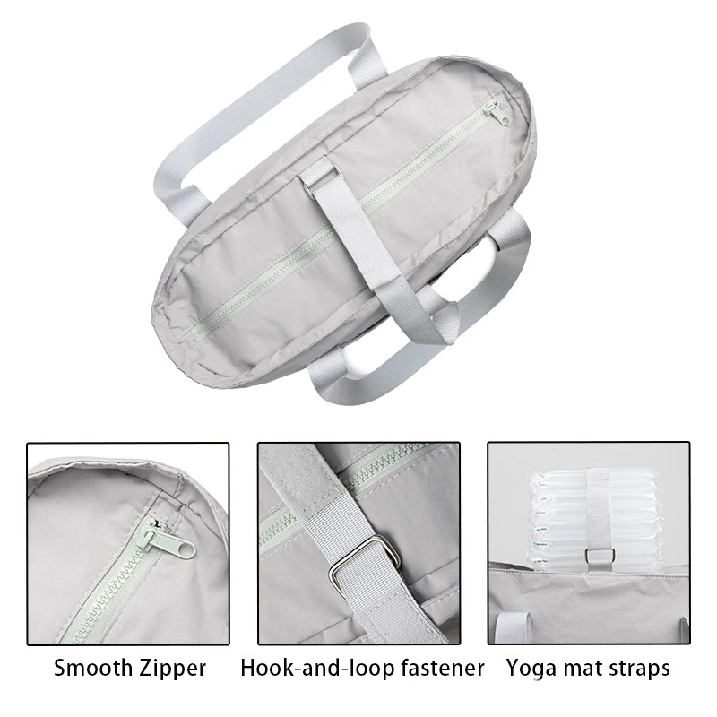 custom foldable nylon large tote bag for women sports travel yoga gym bag waterproof ladies shoulder bag big handbags 2024