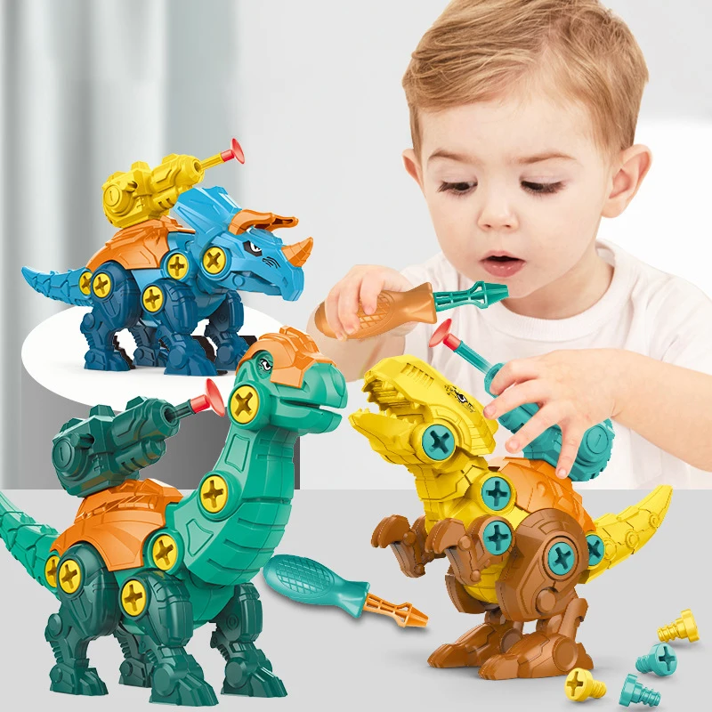 Wholesale Gashapon Capsule Toys Diy Dinosaur Gashapon Toys Tyrannosaurus Rex Construction Toys For Children Disassemble Animal