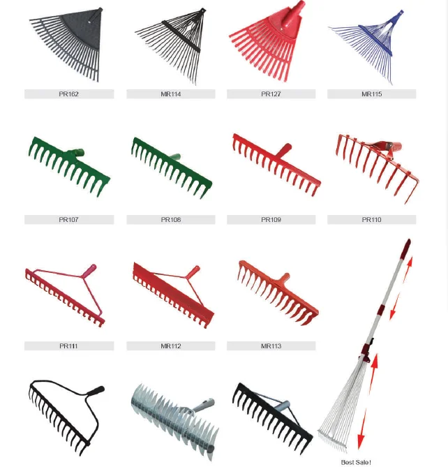 Hot sell Garden farm tools metal rake garden cleaning rake outdoor lawn rake