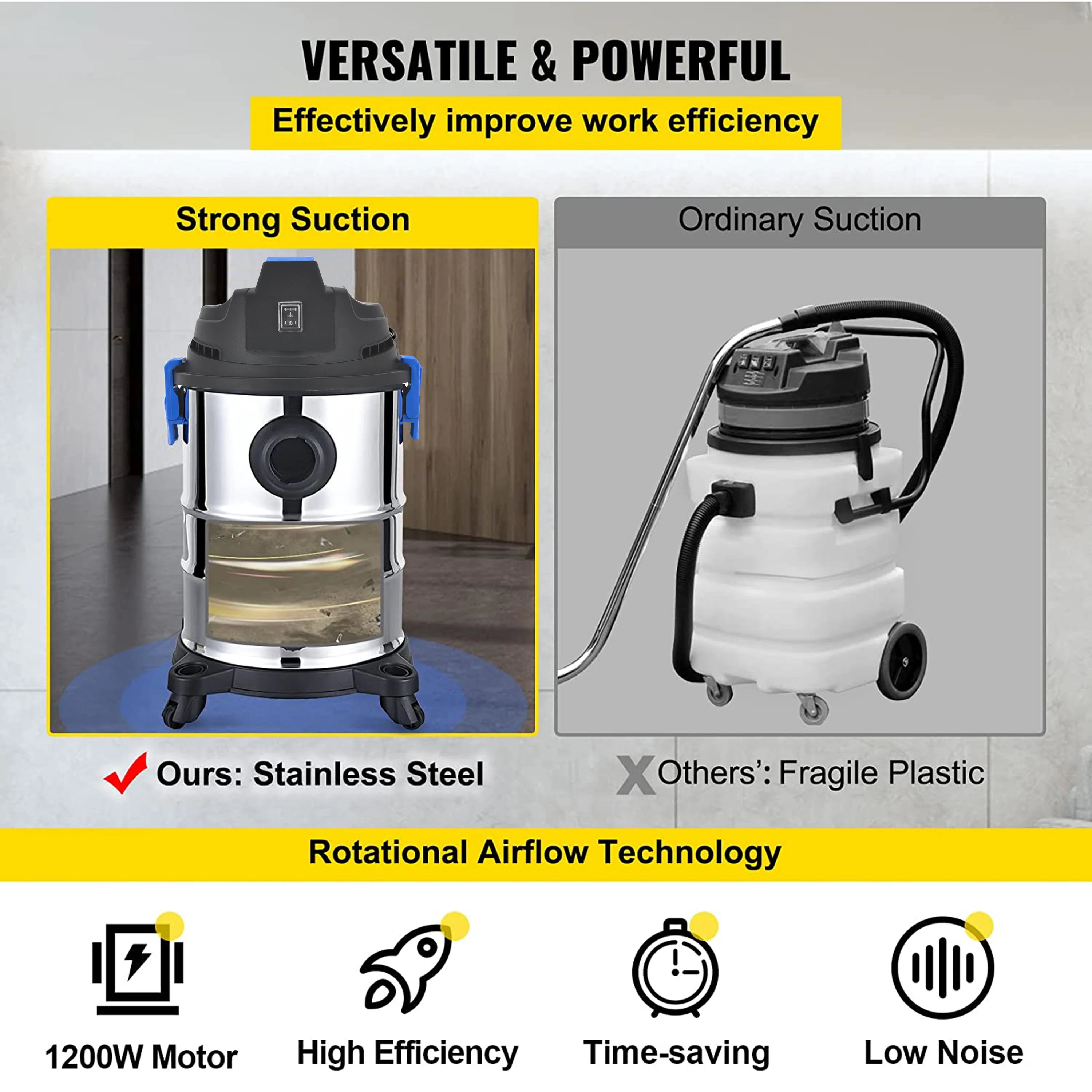 20L/30L 3 in 1 Aspirateur Vapeur Bagged Canister High Power Motor De Aspiradora Industrial Wet Dry Vacuum Cleaner