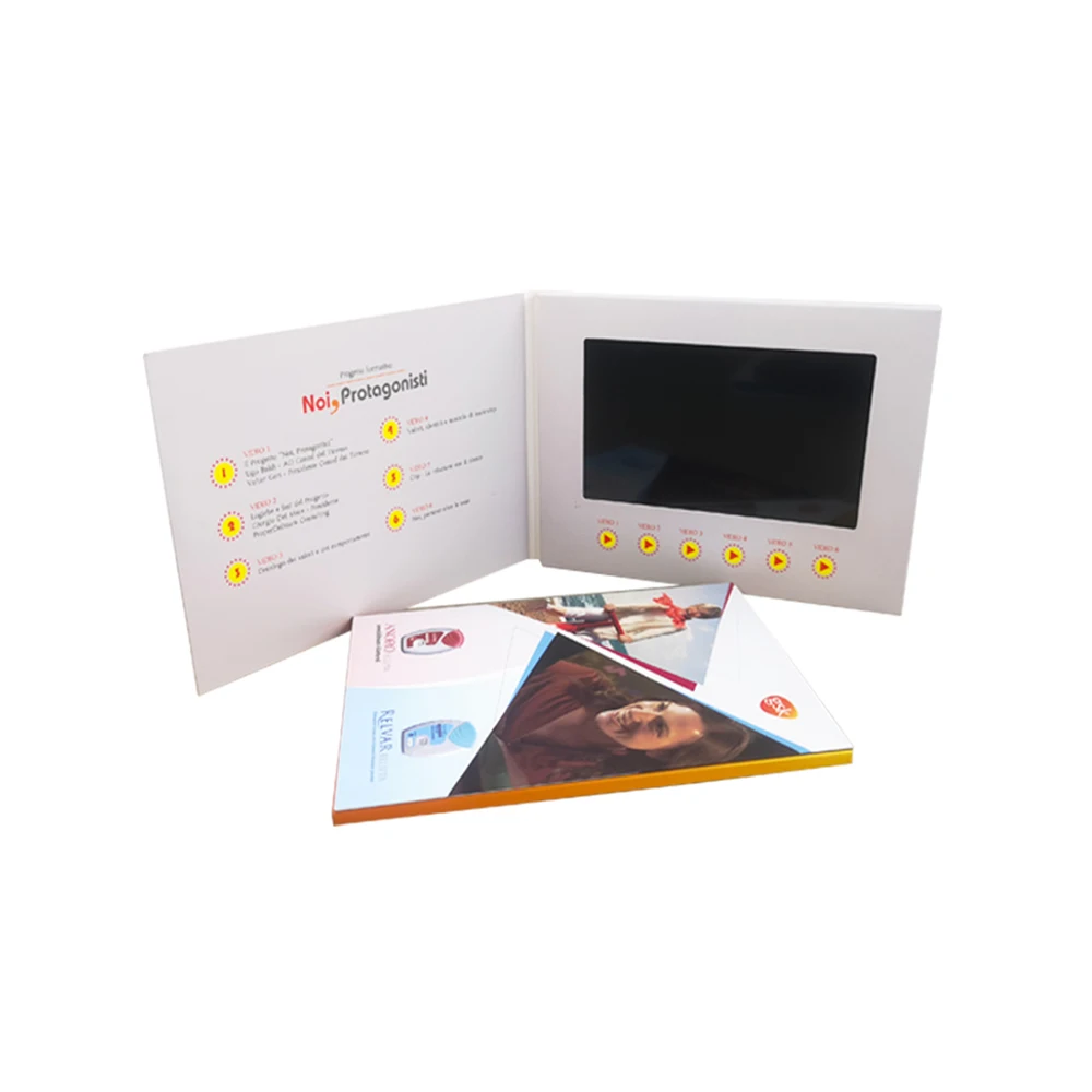 Custom Size Lcd Screen Book Greeting Card Module 7 inch Tft Display Control Color Video Brochure