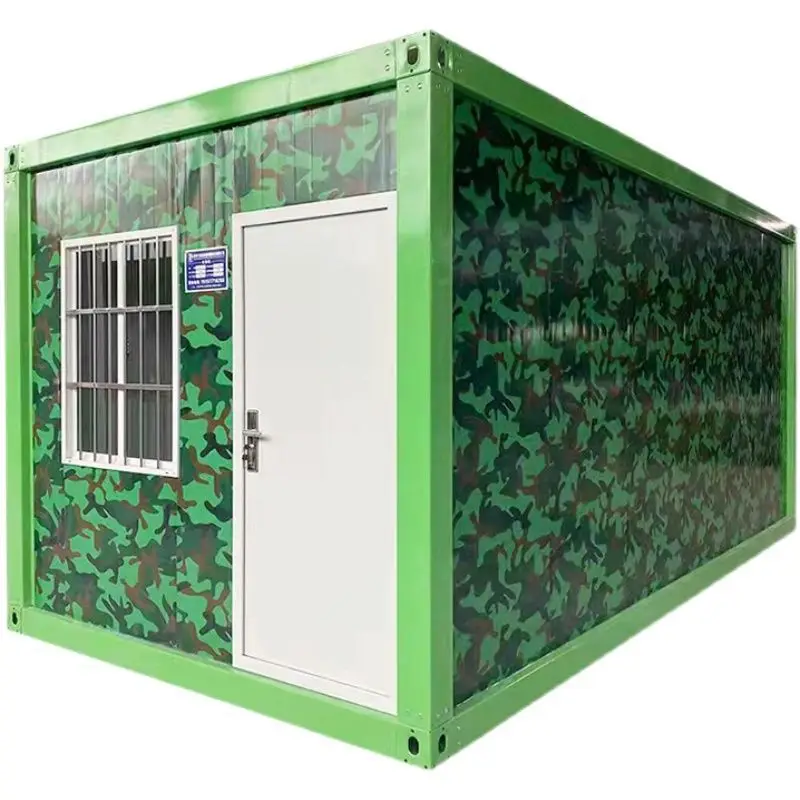 Light Steel Frame 20Ft 40 camouflage Prefab Homes Living Container House For Sale