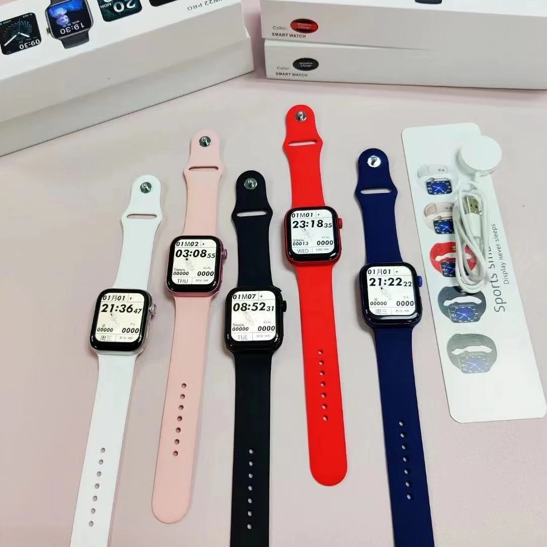 2021 hw22 pro smart watch 1.75 IPS HD IPS Full toch screen  wireless charging Tracker  waterproof hw22 pro smart watch