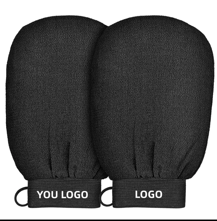 100% Viscose Deep Cleaning Skin Moroccan Kessa Exfoliating Mitts Body Scrub Glove For Home And Hotel Use