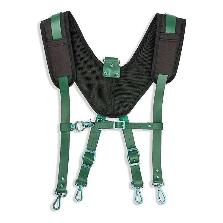 High-Quality Adjustable Straps Leather Padded Tool Belt Suspenders
