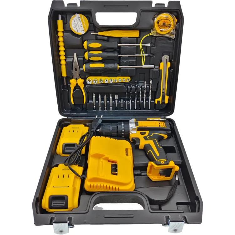 Home Use Multi-Function Cordless Electric Tools Set Lithium Battery Powered Hand Drill Screwdriver Impact Feature Industrial