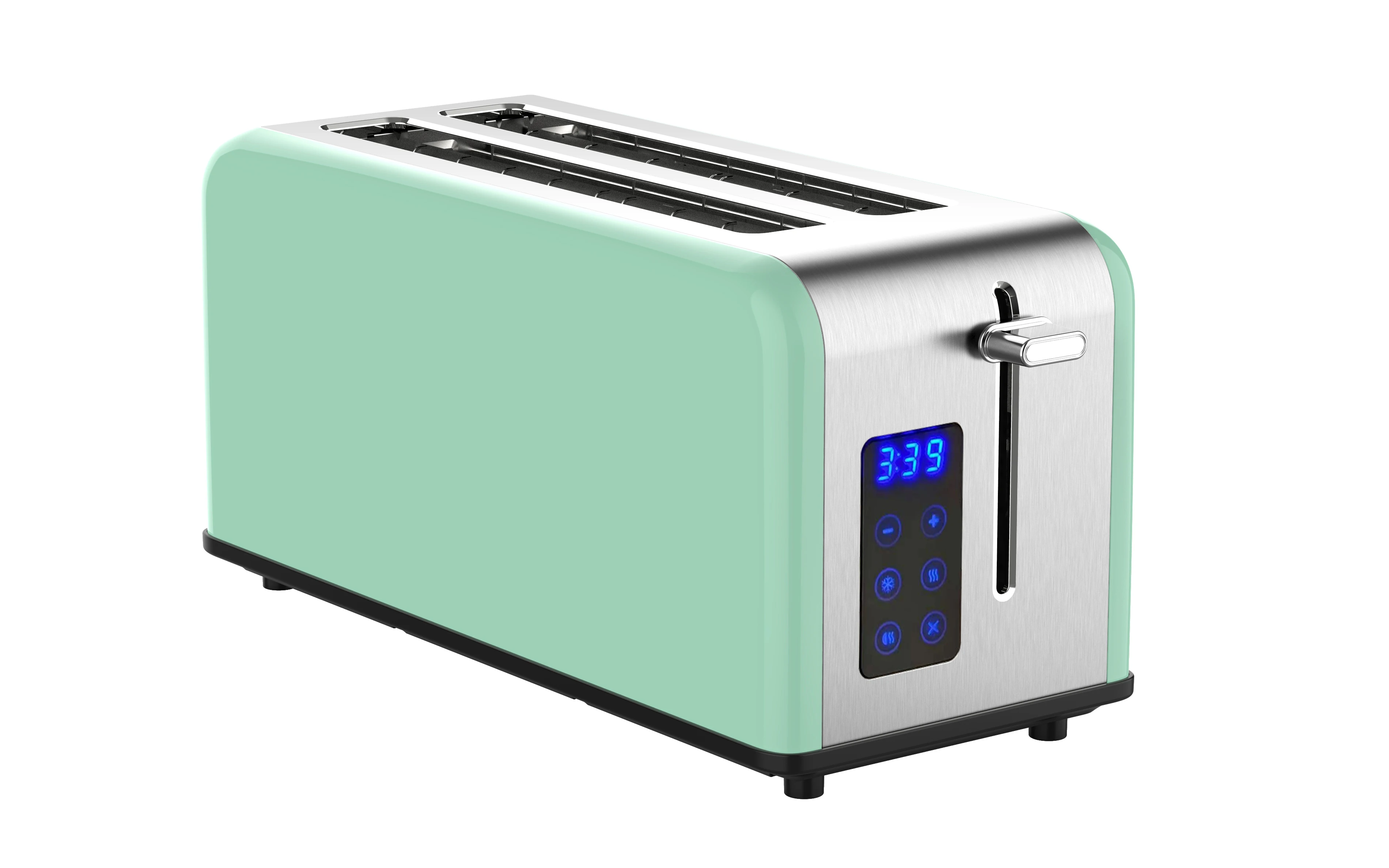 Stainless Steel Small Kitchen Appliances Factory Long 4 Slice Retro Style Hot Sale Toaster with Dust Sale