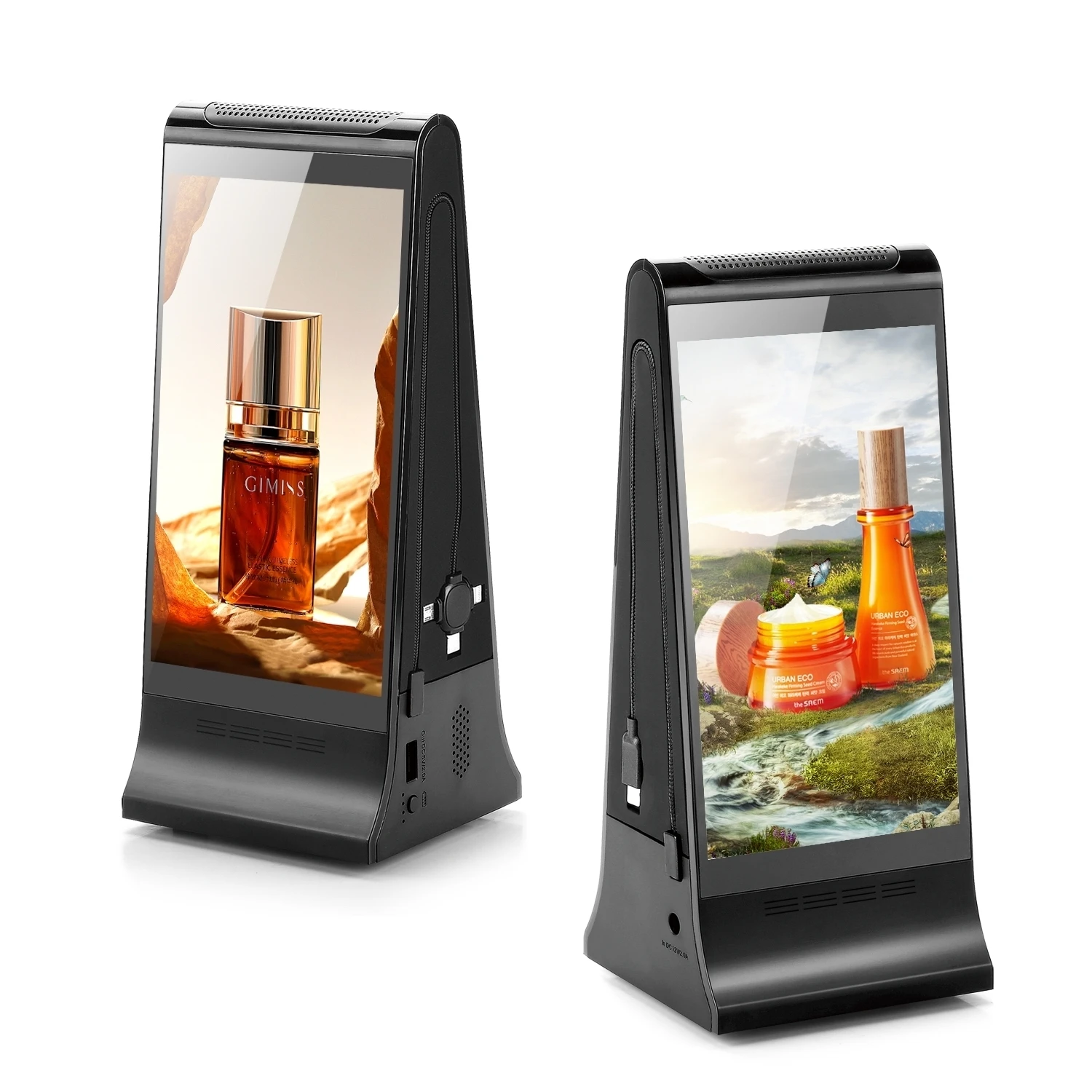 FYD-868 Highest Resolution Replaceable Battery Storage 32G RAM 4G Advertising Charging Digital Signage And Displays
