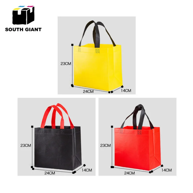 Customize Polypropylene Take Away Carry Tote Reusable Non Woven Grocery Bags
