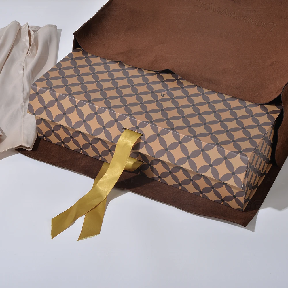 Lionwrapack High-Quality Storage Boxes Customizable Logo, Foldable Design, Magnetic Closure, and Deerskin-Like Pouch