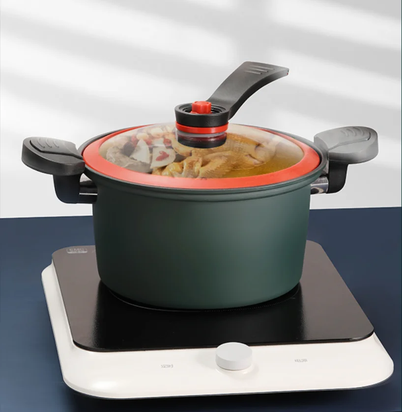 popular Cook fast time saving Non-Stick Thickened Bottom durable soup pot low pressure pot micro pressure cooker
