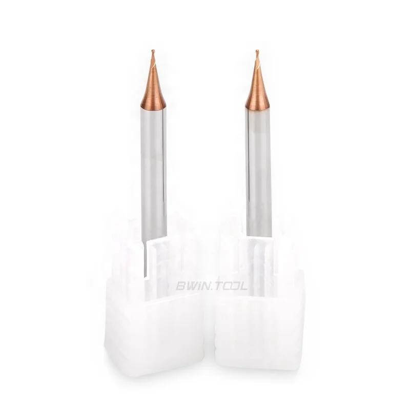 factories price Hot sale R0.3x50L-2F HRC60 Narrow path micro Ball Nose End Mill for CNC processing