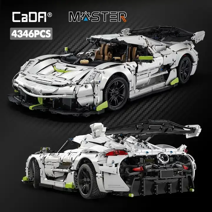 1:8 Cada C61048 High-tech Fantasma Super Sports Racing Car Hypercar Model Creative Gift  DIY Assemble Building Block Sets