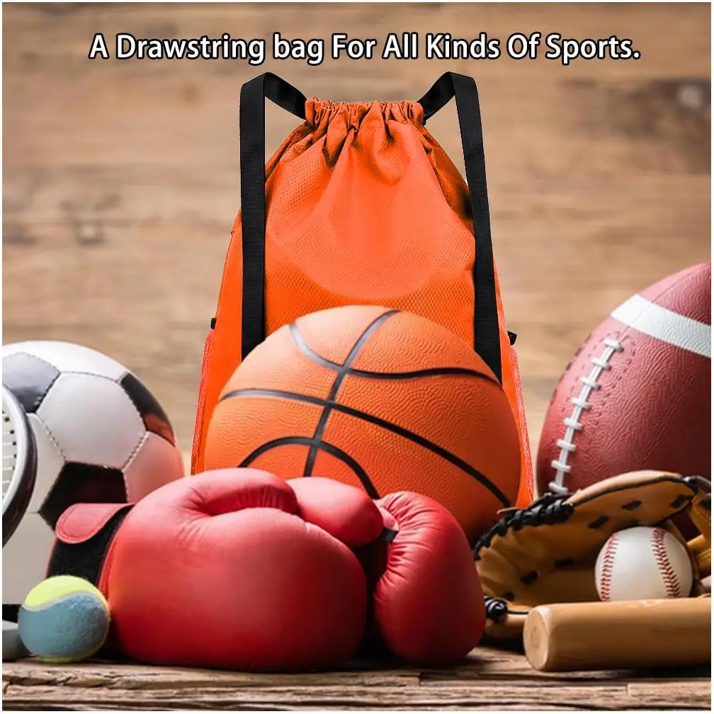 Qetesh Draw String Back Bag Jute Gym Small Shopping With Printed Brand Logo Ripstop Fabric Custom Fabric Drawstring Backpack Bag