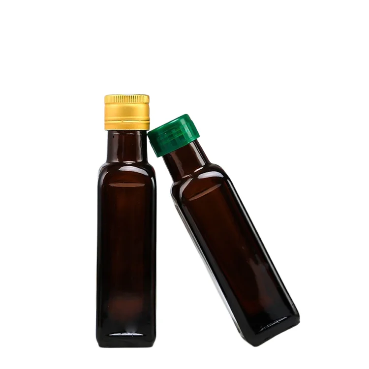 Chinese factory glass juice bottle amber glass bottle for olive oil 100ml olive oil bottle