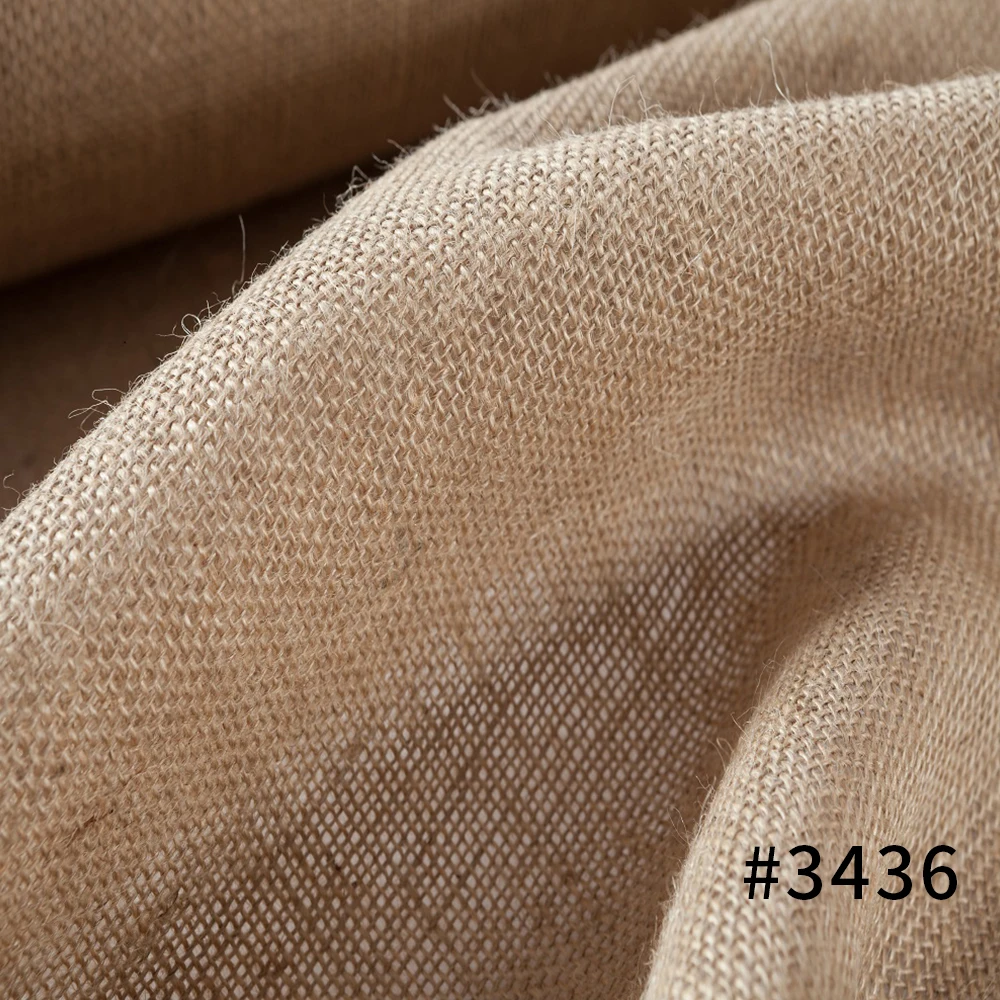 Wholesale Pure Jute Fabric Roll Cloth Organic Hessian Burlap Fabric 100% Hemp Fabric